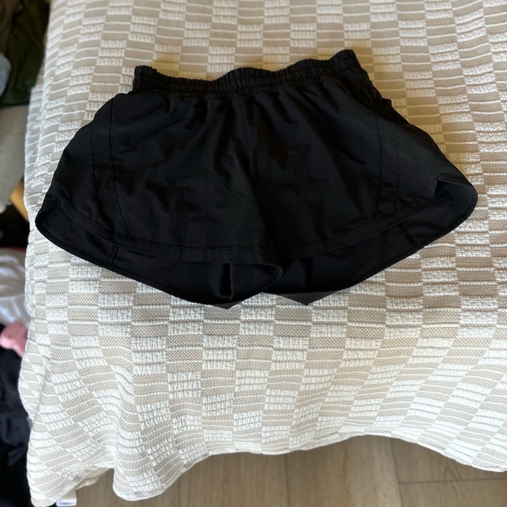 Black shorts.